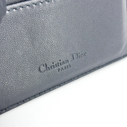 Christian Dior Lady Dior Card Holder Cannage Quilt Lambskin, Black, Leather, Card Holder