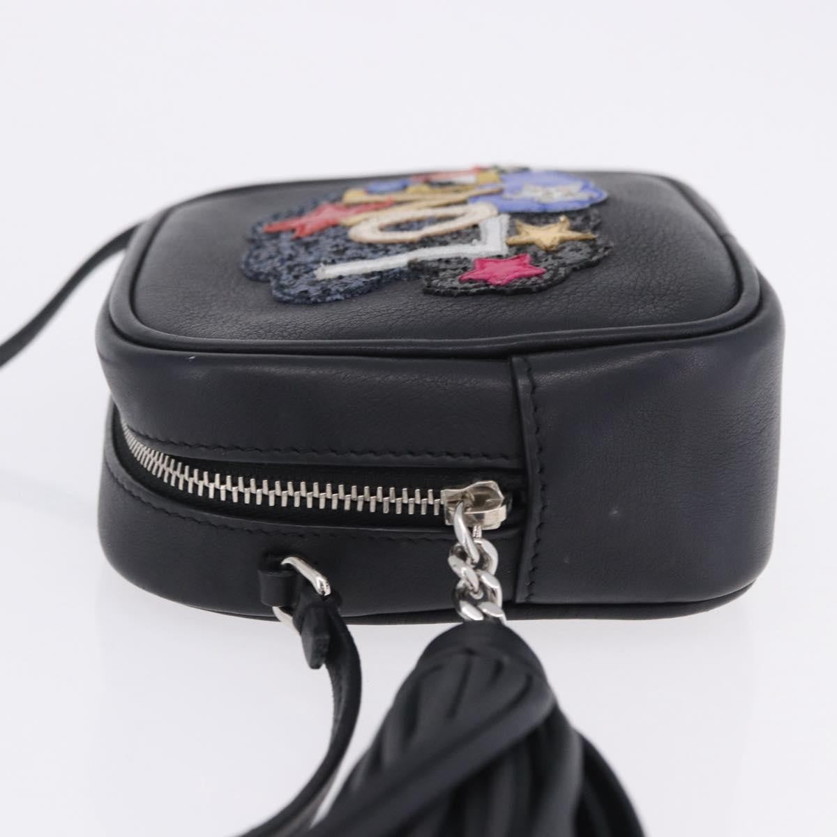 Saint Laurent Classic Monogram Blogger Patch Embellished Leather, Black, Leather, Crossbody Bag