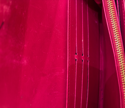 Louis Vuitton Ana Bag Monogram Vernis, Red, Leather, Handbag