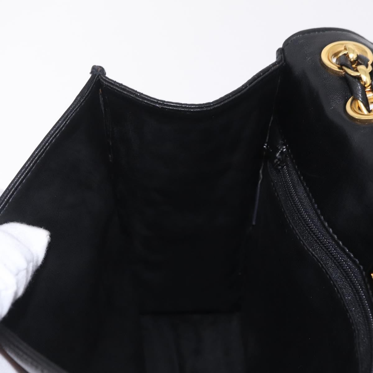Bally Vintage Quilted Leather, Black, Leather, Shoulder Bag