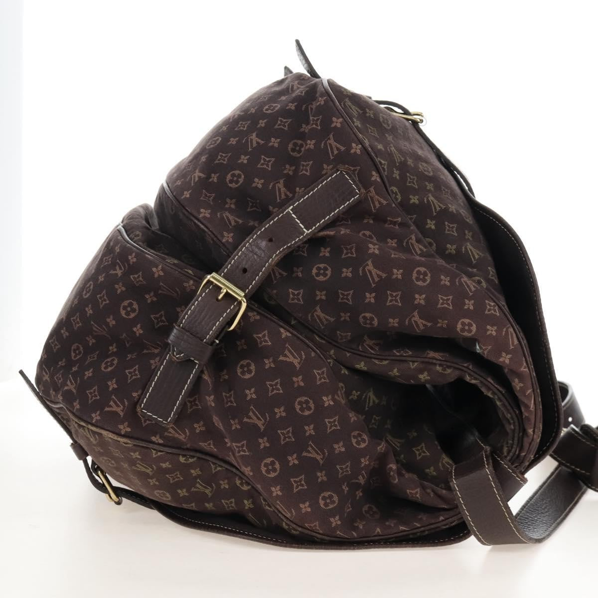 Louis Vuitton Saumur Mini Lin, Brown, Canvas, Shoulder Bag