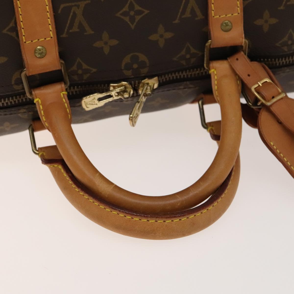 Louis Vuitton Keepall Bag Monogram Canvas, BROWN, CANVAS, Travel bag