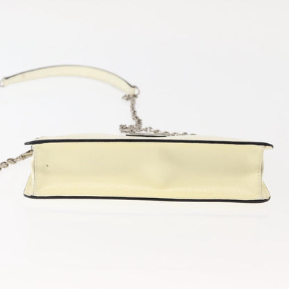 Prada Envelope Wallet on Chain Saffiano Leather, White, Leather, Crossbody Bag