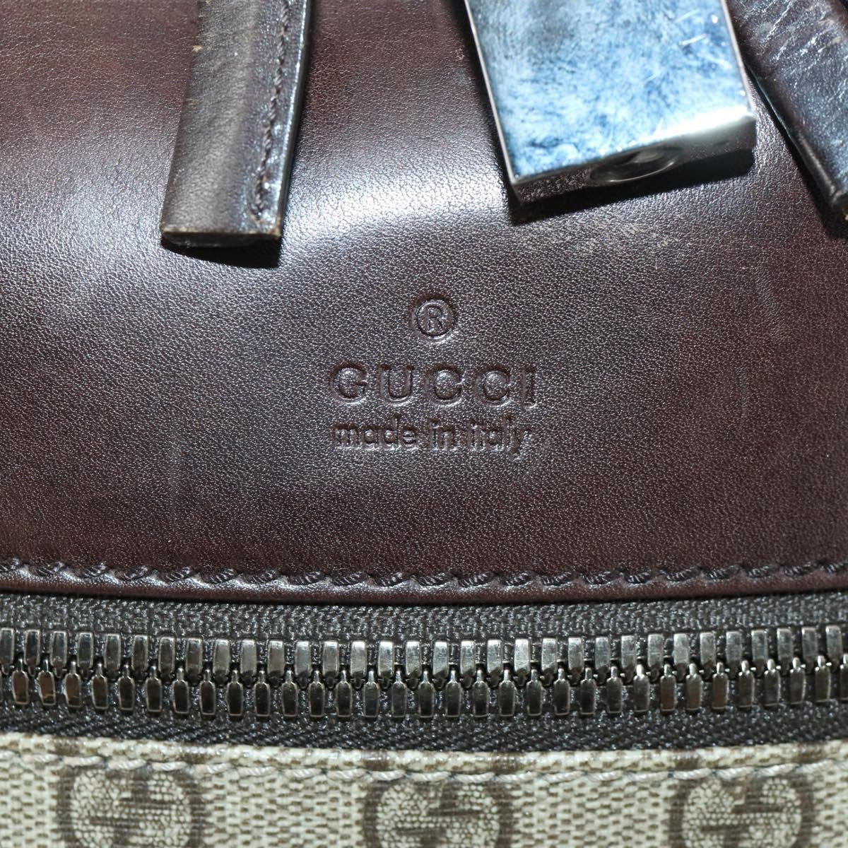 Gucci Web Trolley Rolling Luggage GG Coated Canvas, Beige, PVC, Travel Bag