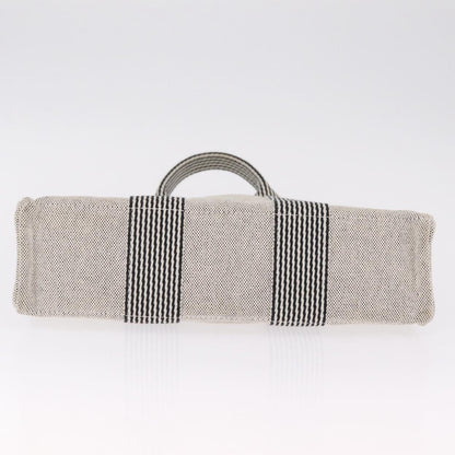 Hermes Fourre Tout Canvas, Gray, Canvas, Tote Bag