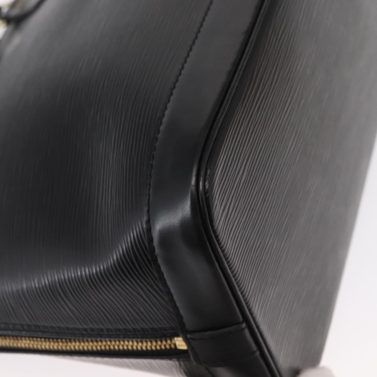 Louis Vuitton Alma Epi Leather, Black, Leather, Handbag