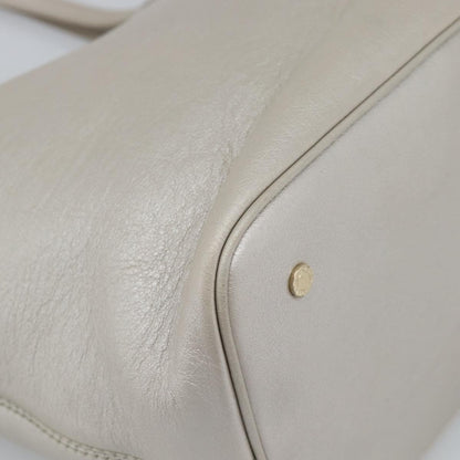 Bvlgari Vintage Leather, Gray, Leather, Tote Bag