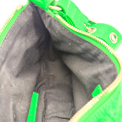 Balenciaga Le Cagole Giant Spikes Leather, Green, Leather, Shoulder Bag