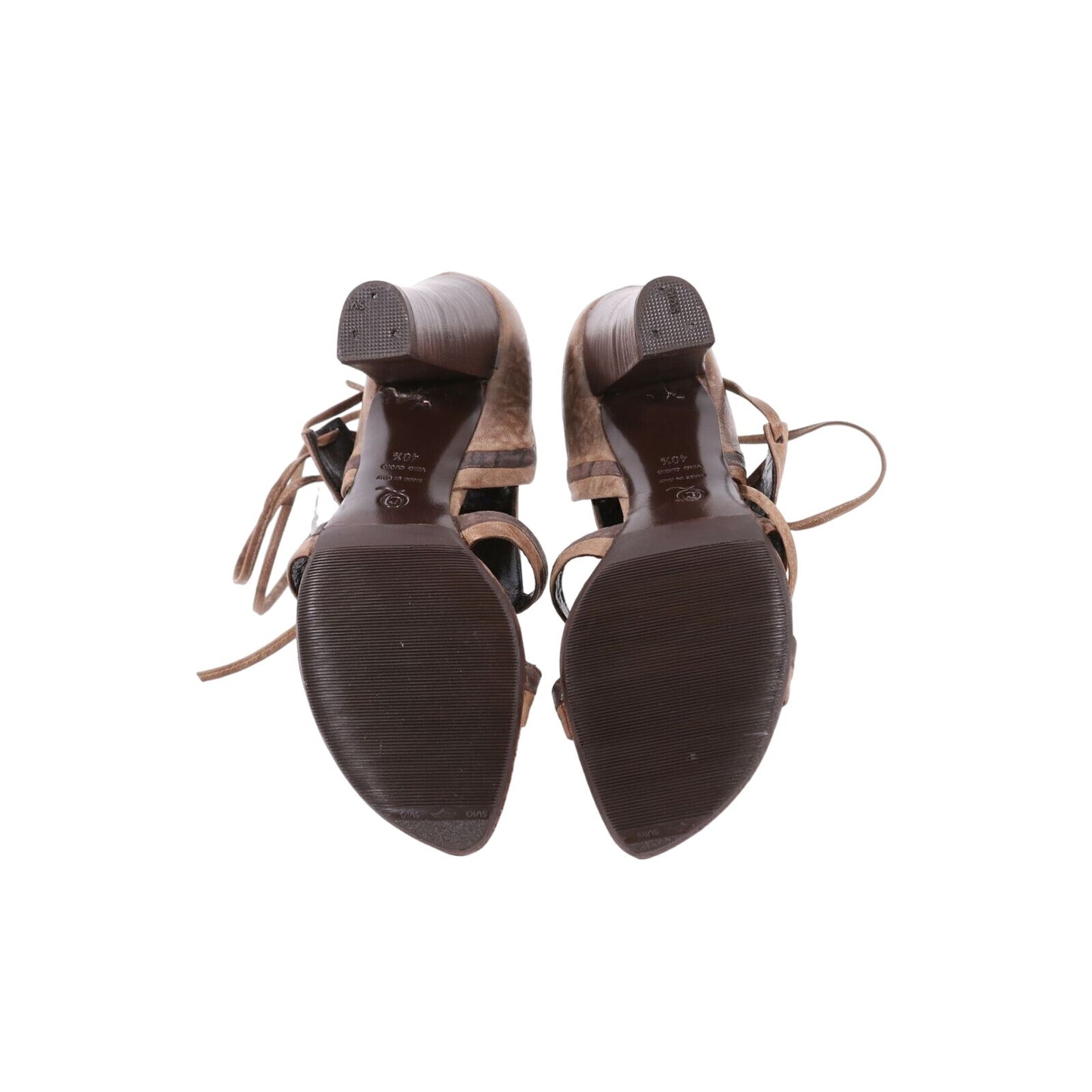 Alexander McQueen T-Strap Sandals 10 US Brown