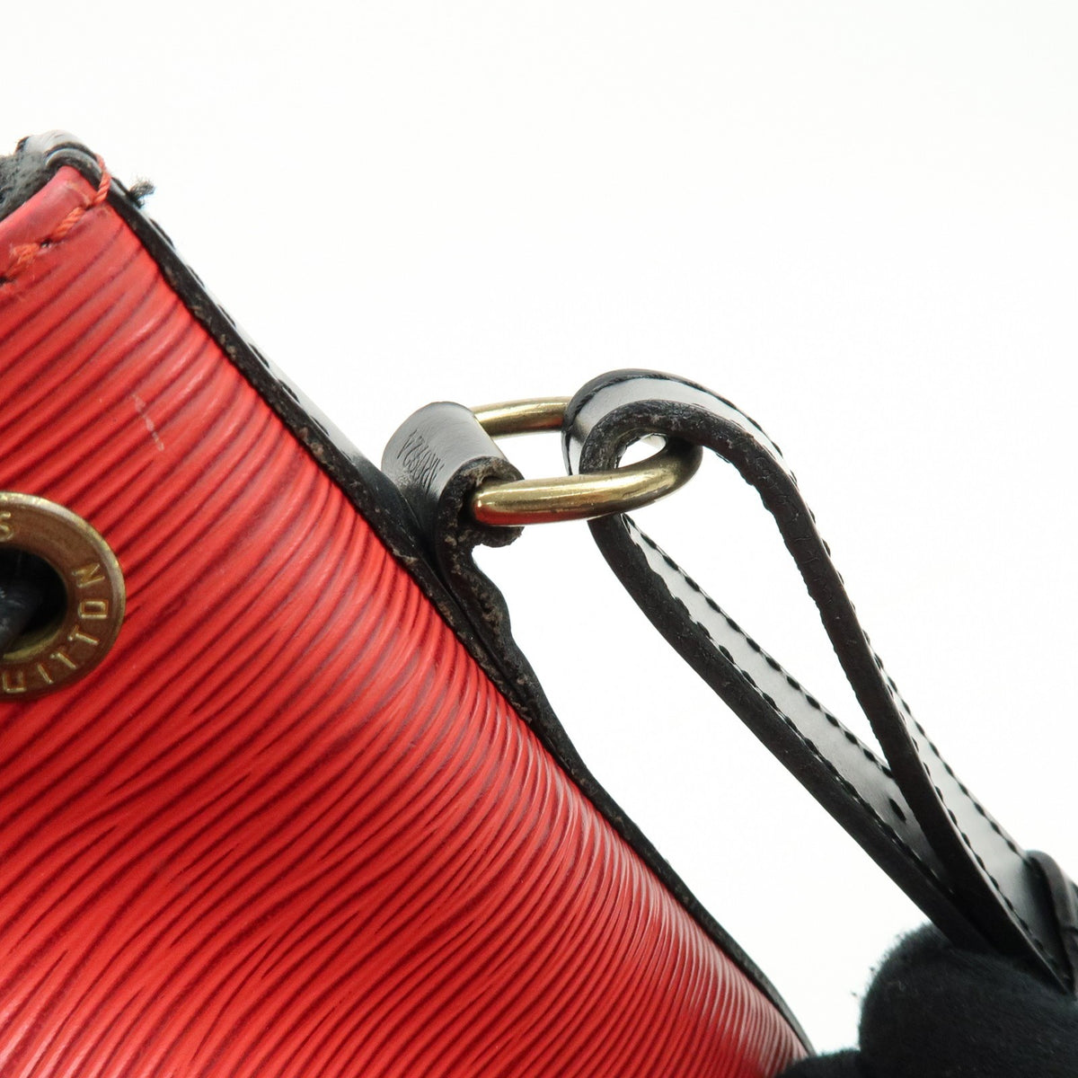 Louis Vuitton Bicolor Petit Noe Epi Leather, Red, Leather, Handbag