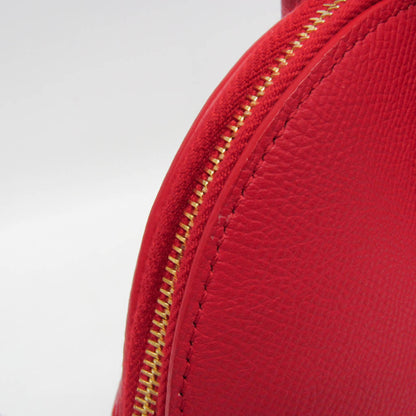 Balenciaga Logo Ville Leather, Red, Leather, Handbag
