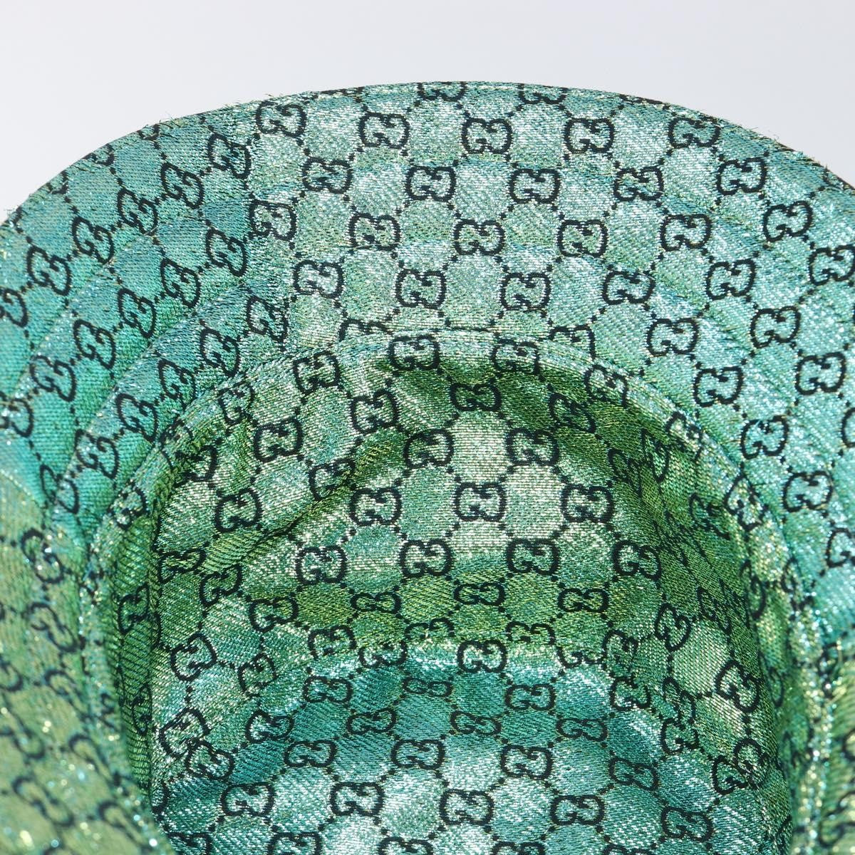 Gucci Reversible Bucket Hat Multicolor GG Canvas, Green, Cotton, Head Accessory