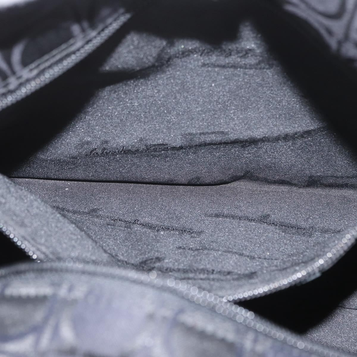 Salvatore Ferragamo Gancini Tote Gancini Canvas, Black, Canvas, Tote Bag