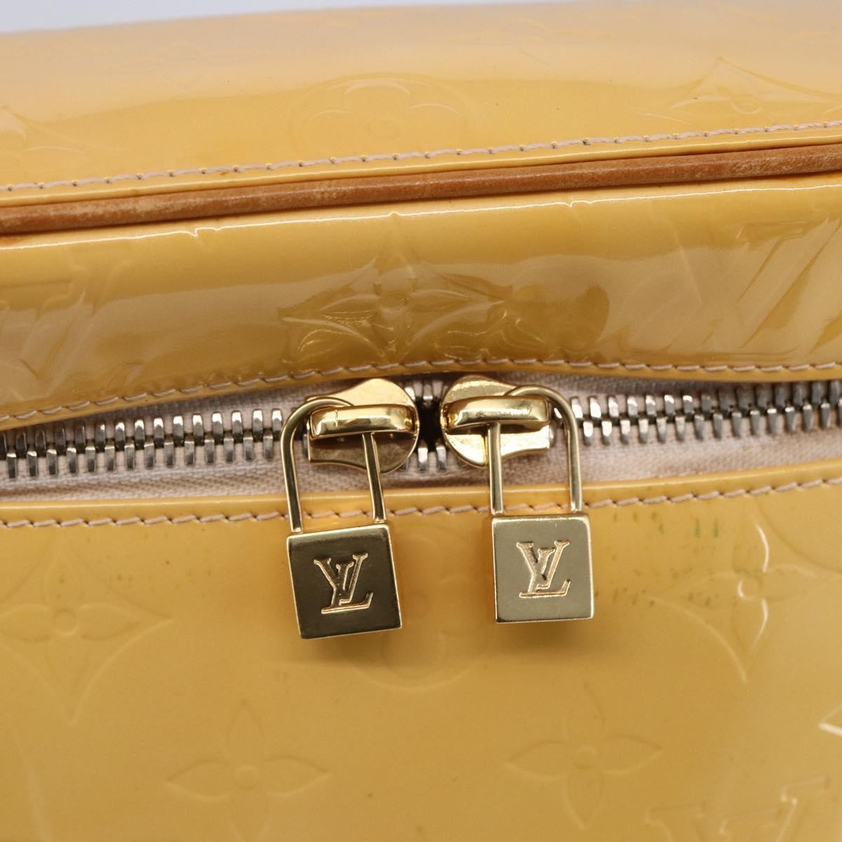 Louis Vuitton Vertical Taiga Leather, Pink, Patent Leather, Tote Bag