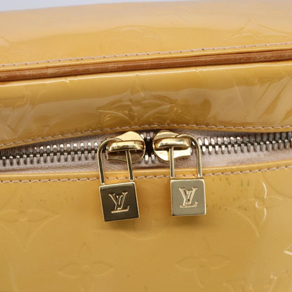 Louis Vuitton Vertical Taiga Leather, Pink, Patent Leather, Tote Bag