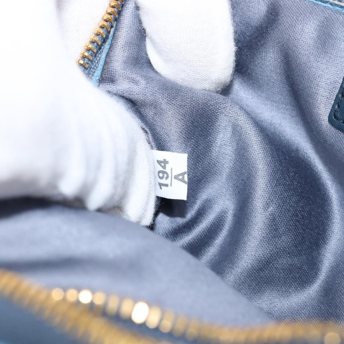 Miu Miu Double Zip Pochette Leather, Blue, Leather, Clutch