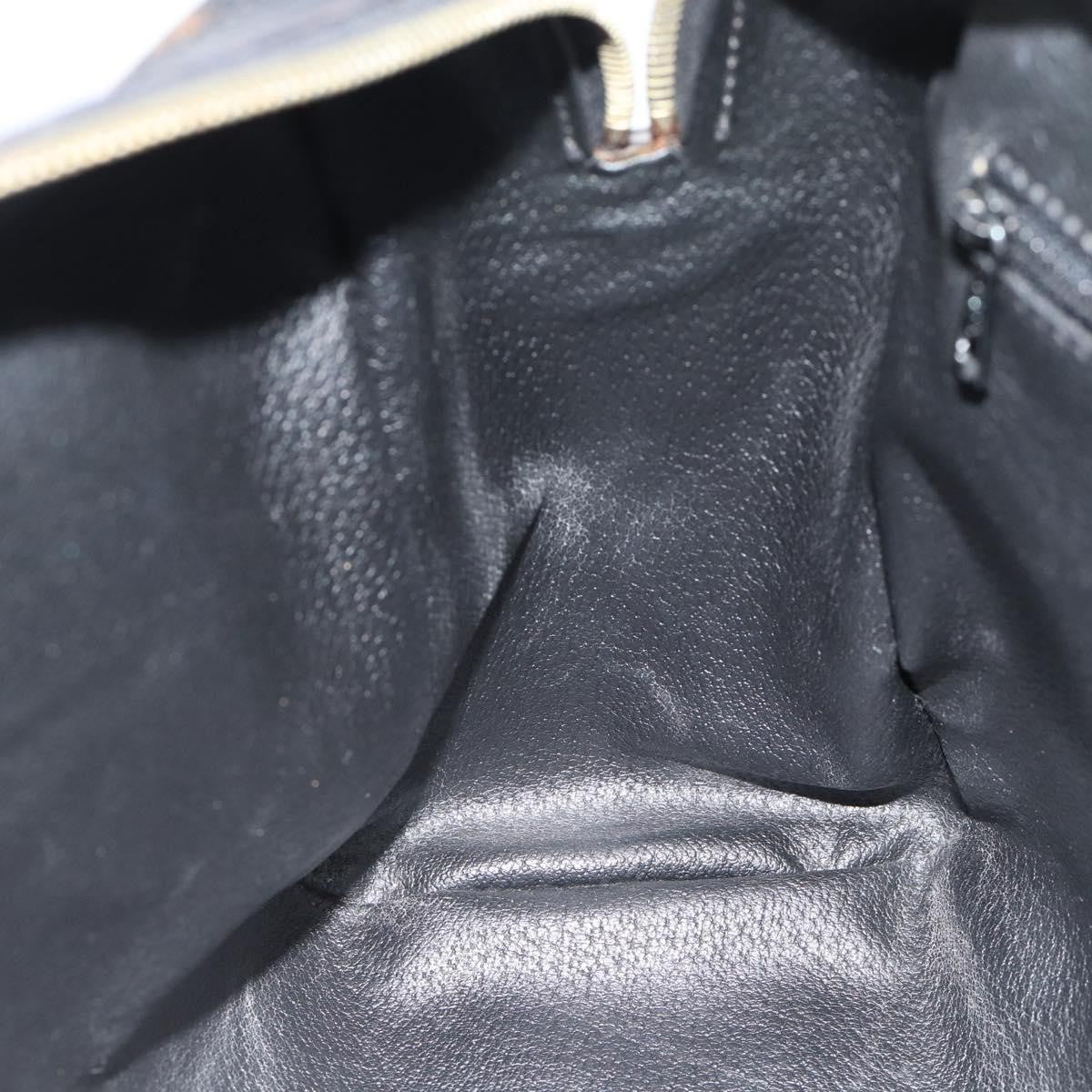 Celine Vintage Boston Macadam Coated Canvas, Black, Canvas, Handbag