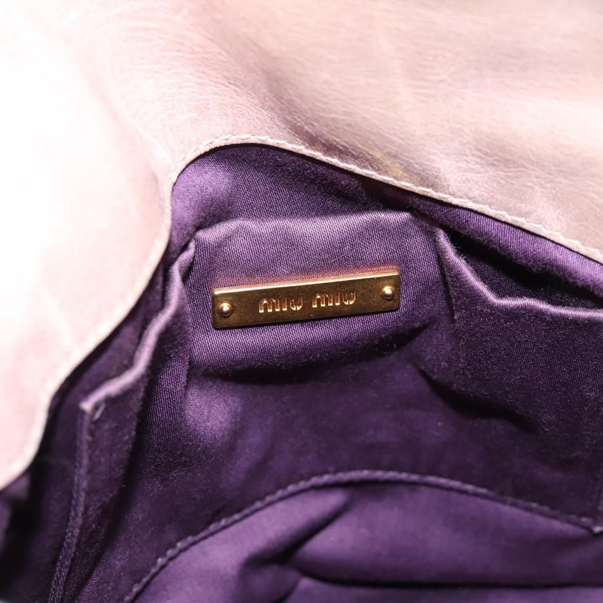 Miu Miu Vitello Lux Leather, Pink, Leather, Handbag