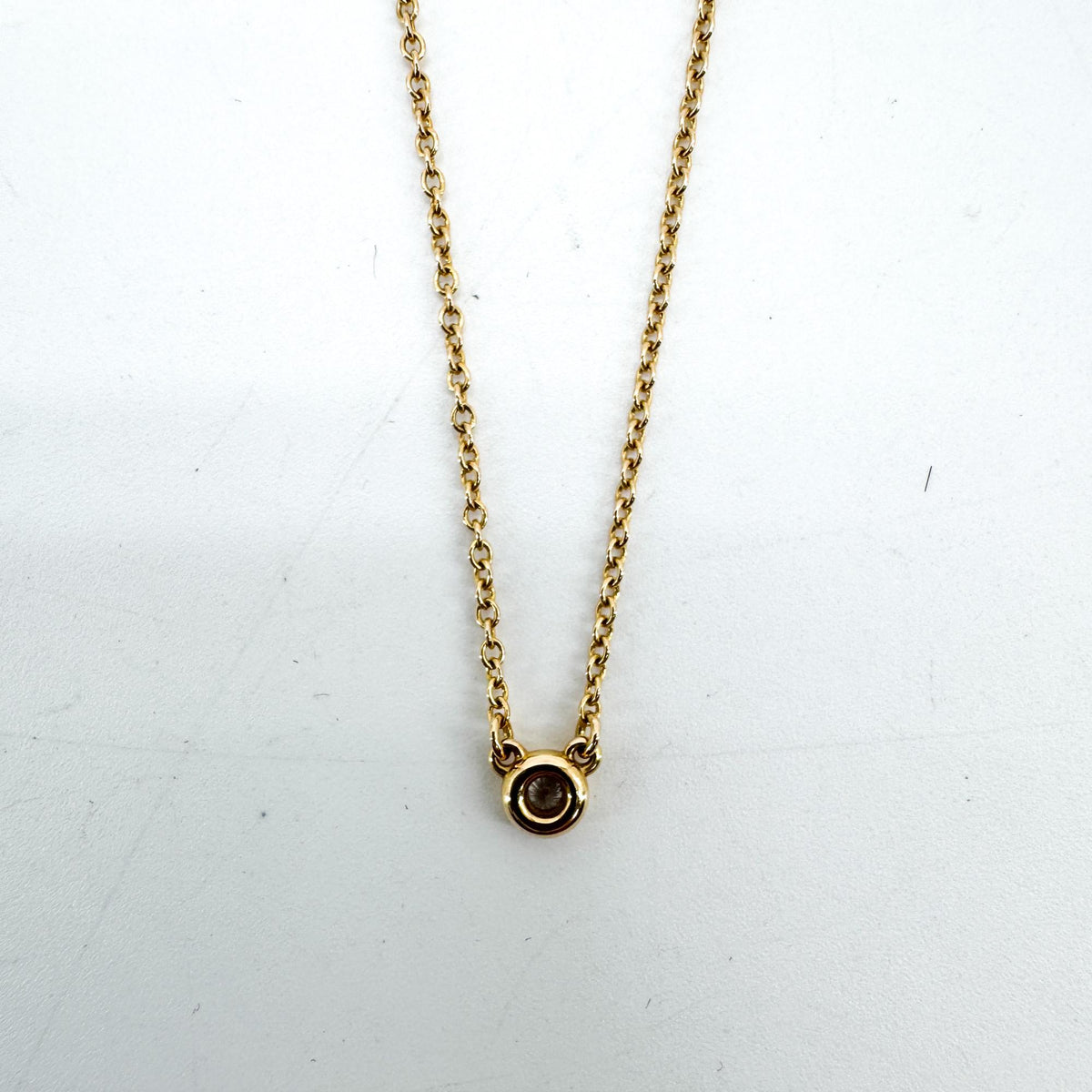 Tiffany & Co. Elsa Peretti Diamonds By The Yard Pendant 18K Yellow Gold with Diamond, Gold, Yellow Gold, Necklace