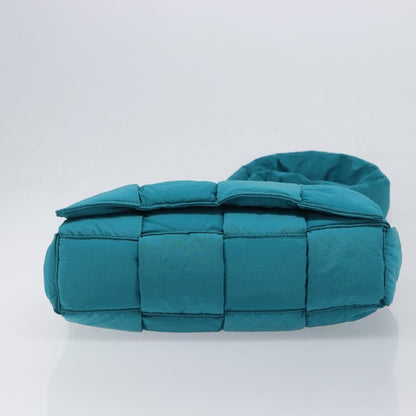 Bottega Veneta Padded Tech Cassette Intrecciato Nylon, Turquoise, Nylon, Crossbody Bag