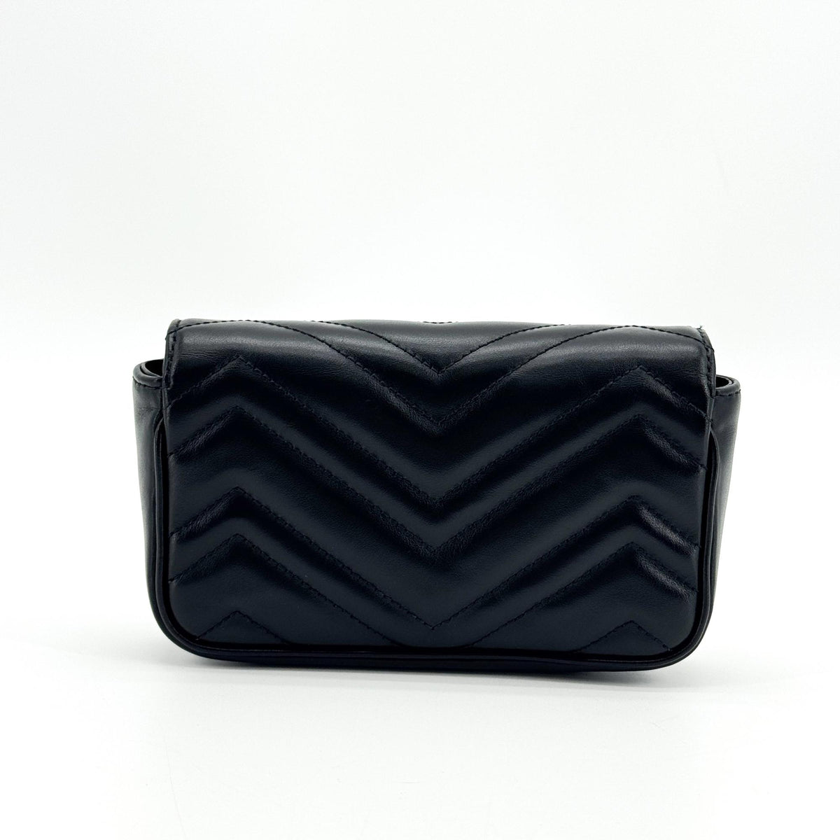 Gucci GG Marmont Flap Matelasse Leather, Black, Leather, Handbag