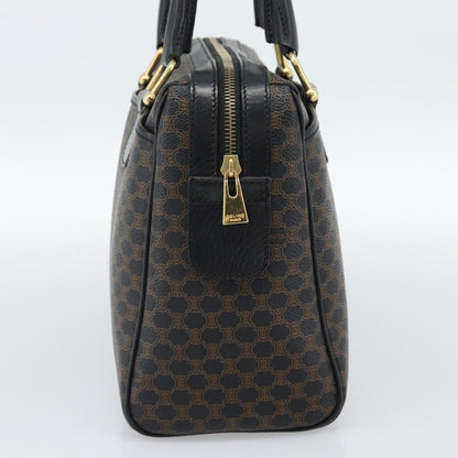 Celine Vintage Boston Macadam Coated Canvas, Black, Canvas, Handbag