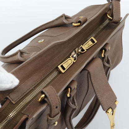 Saint Laurent Chyc Cabas Leather, Brown, Leather, Tote Bag