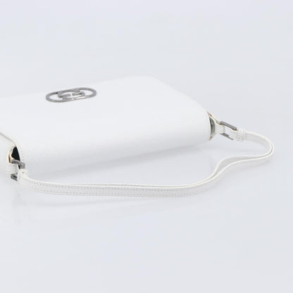 Gucci Shoulder Leather, White, Leather, Shoulder Bag