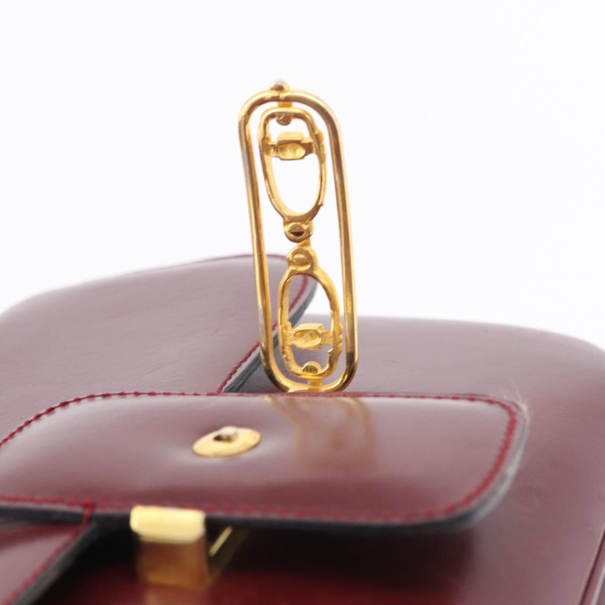 Celine Shoulder Leather, Burgundy, Leather, Shoulder Bag