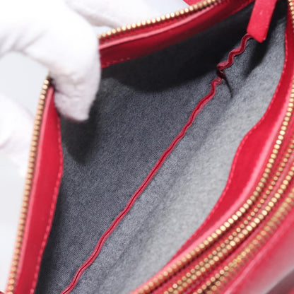 Celine Trio Leather, Red, Leather, Crossbody Bag