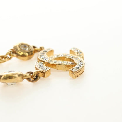 Chanel CC Pendant Metal with Crystals, Gold, Metal, Necklace