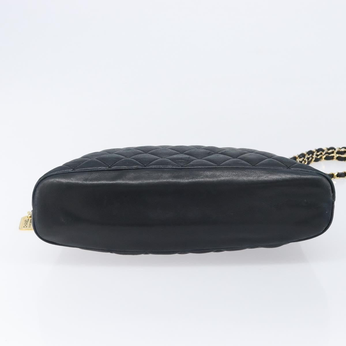 Chanel Shoulder Quilted Leather, Black, Leather, Shoulder Bag