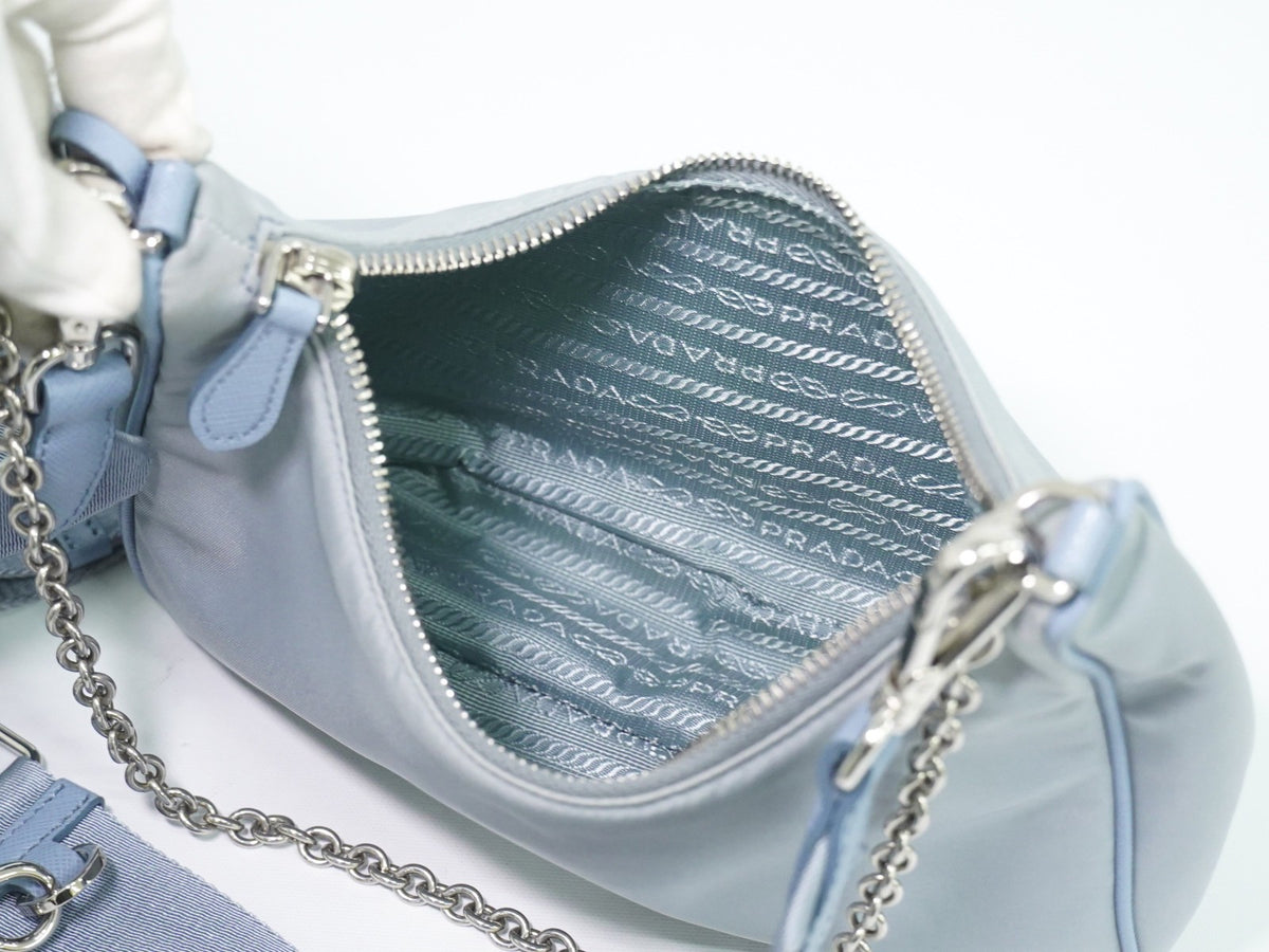 Prada Re-Edition 2005 Tessuto, Blue, Nylon, Shoulder Bag