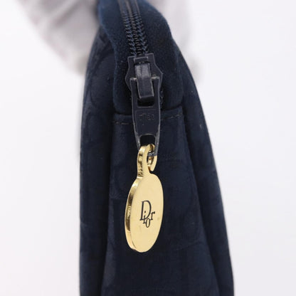 Christian Dior Trotter Clutch Trotter Canvas, Navy, Canvas, Clutch