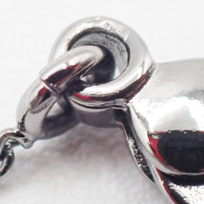 Chanel CC Flower Ladybug Silver Plated and Acrylic, Silver, Metal, Necklace
