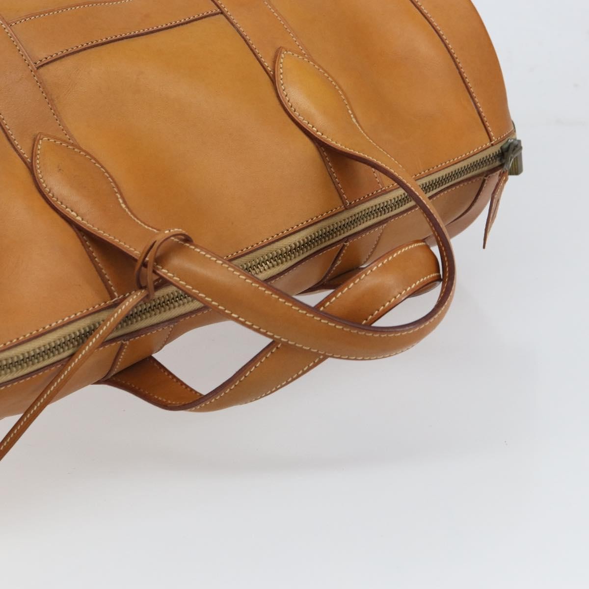 Hermes Vintage Convertible Boston Leather, Brown, Leather, Travel Bag