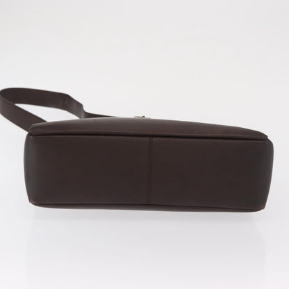 Salvatore Ferragamo Gancini Leather, Brown, Leather, Shoulder Bag