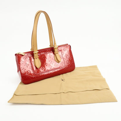 Louis Vuitton Rosewood Avenue Monogram Vernis, Red, Patent Leather, Handbag