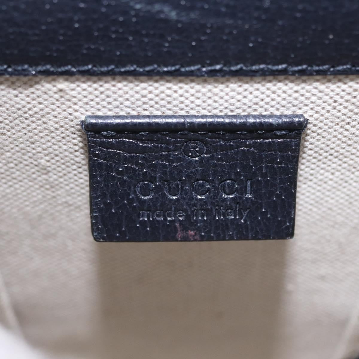 Gucci Horsebit 1955 GG Coated Canvas with Leather, Navy, Canvas, Crossbody Bag