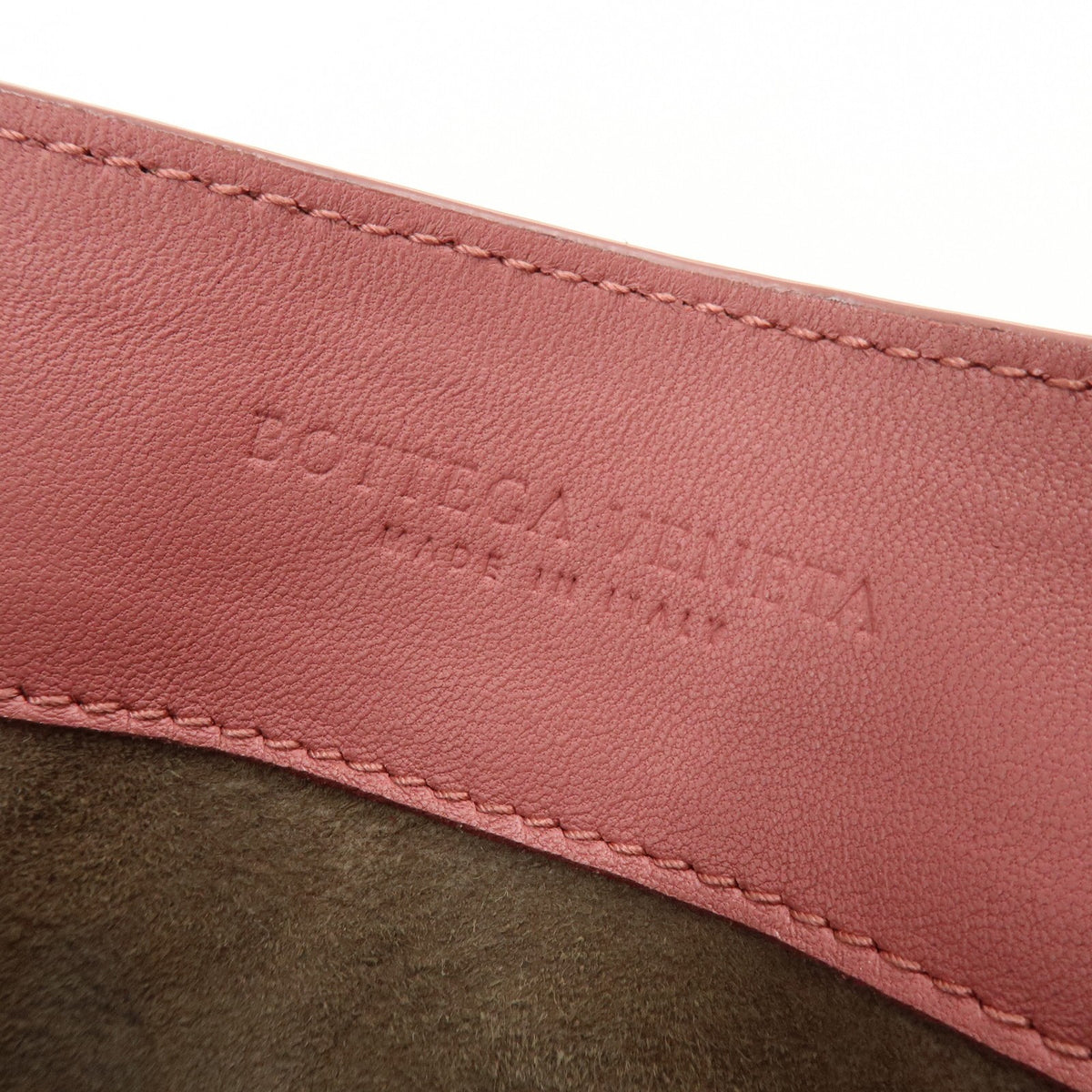 Bottega Veneta Drawstring Flap Leather with Intrecciato, Pink, Leather, Backpack