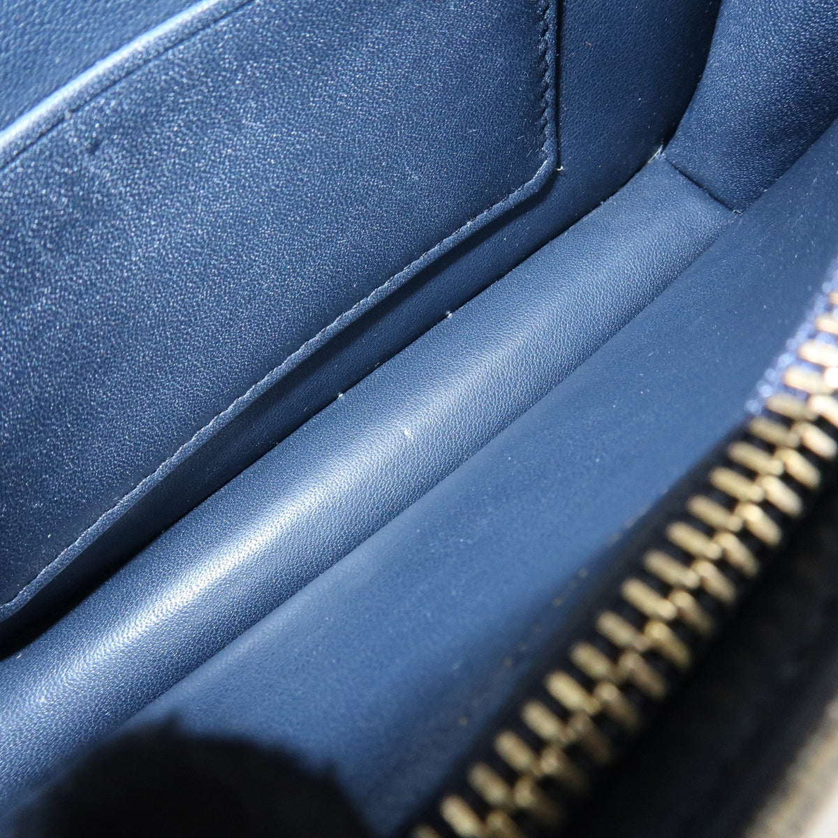 Christian Dior Saddle Belt Oblique Canvas, Navy, Canvas, Handbag