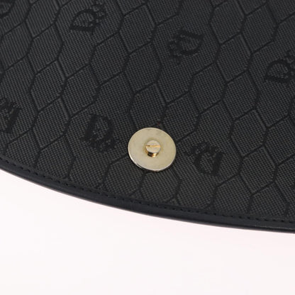 Christian Dior Vintage Honeycomb Canvas, Black, Canvas, Shoulder Bag
