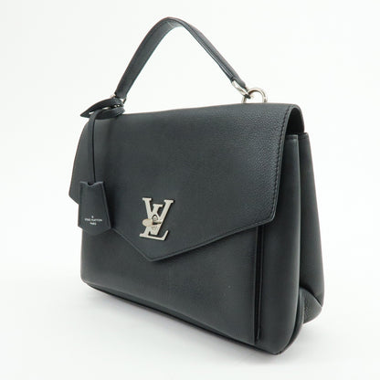 Louis Vuitton Lockme Ever Leather, Black, Leather, Handbag
