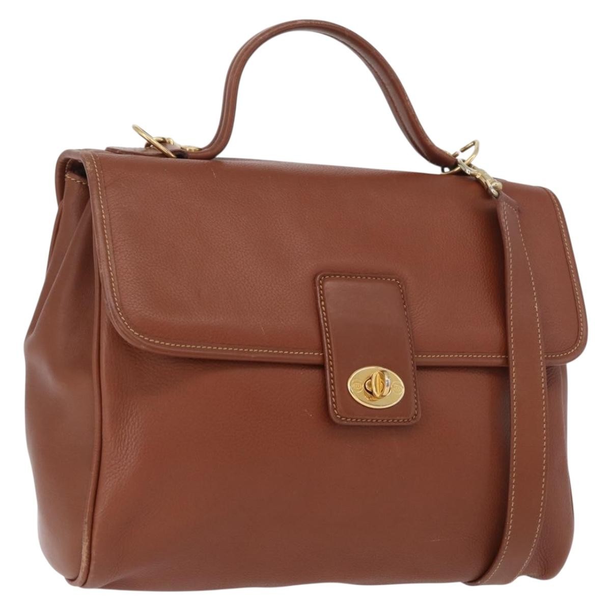 Gucci Vintage Leather, Brown, Leather, Handbag