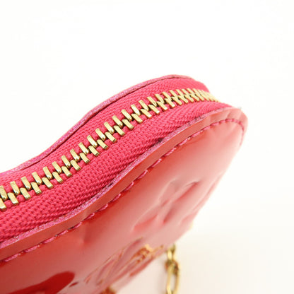 Louis Vuitton Heart Coin Purse Monogram Vernis, Pink, Patent Leather, Clutch