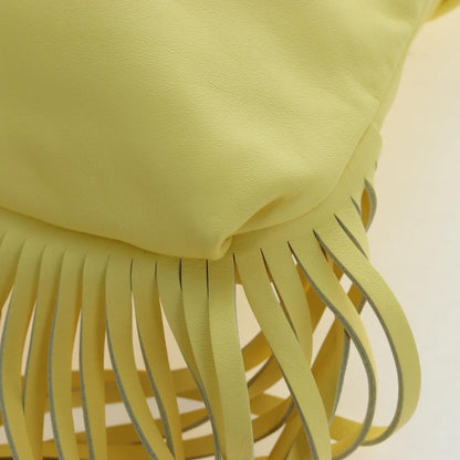 Bottega Veneta The Fringe Leather, Yellow, Leather, Clutch