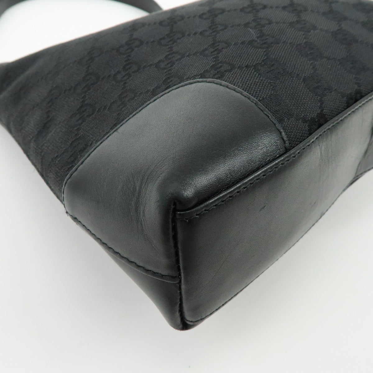 Gucci Gucci GG Canvas North-South Tote GG Canvas and Leather, Black, Canvas, Tote Bag