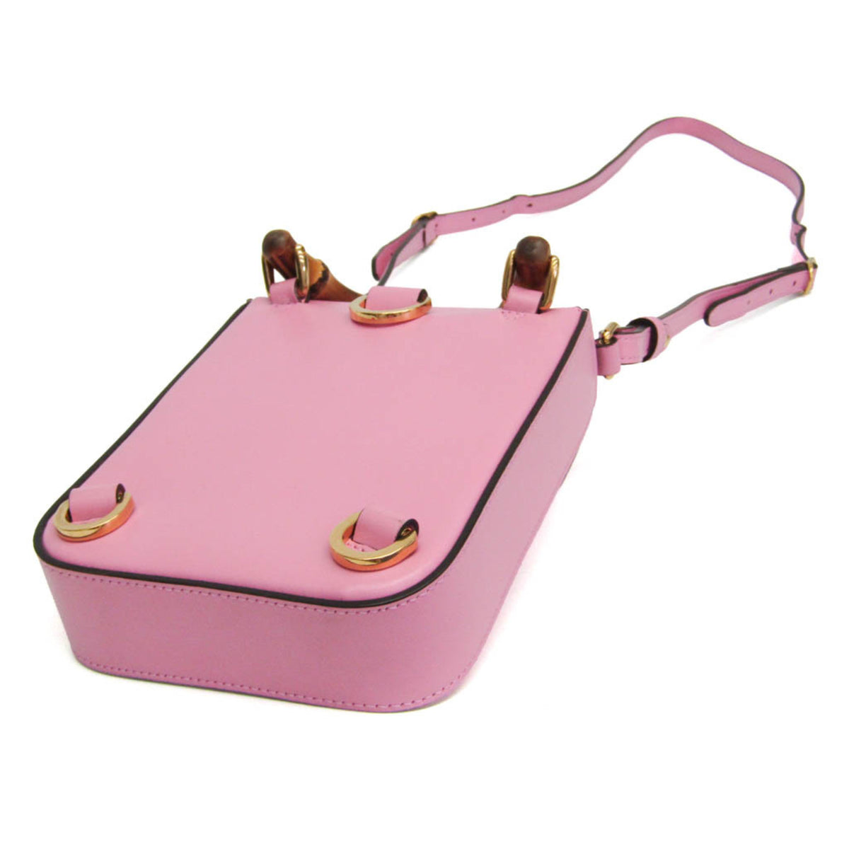 Gucci Bamboo Top Handle Backpack Leather, Pink, Leather, Backpack
