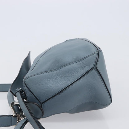 Loewe Puzzle Leather, Blue, Leather, Handbag