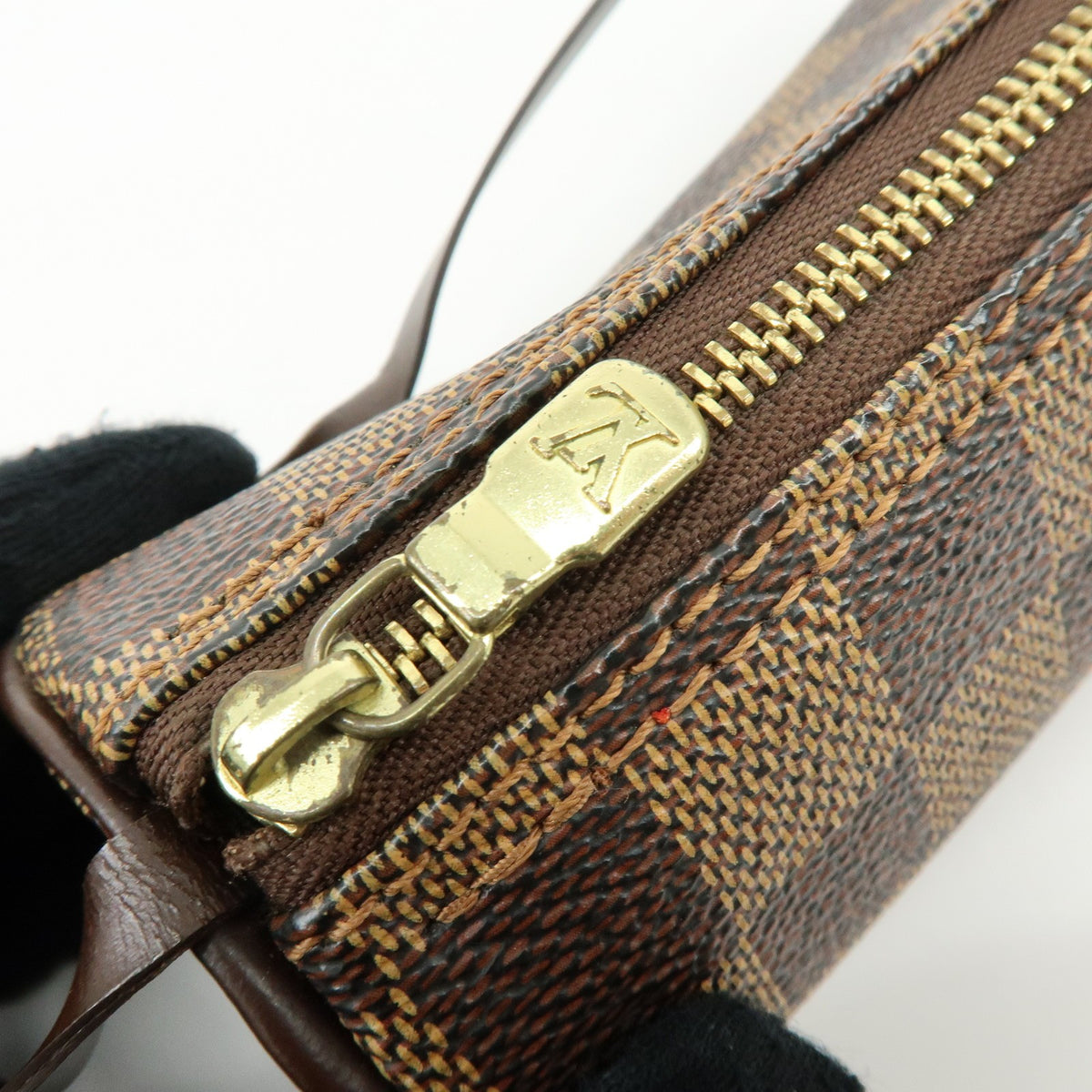 Louis Vuitton Papillon Pochette Damier, Brown, Canvas, Clutch
